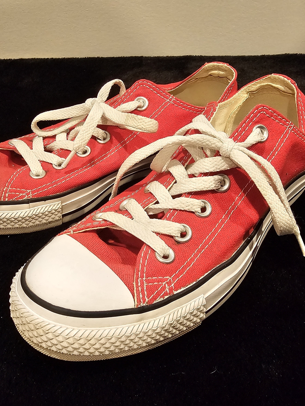 Converse Red Low-Top All Star Canvas Sneakers